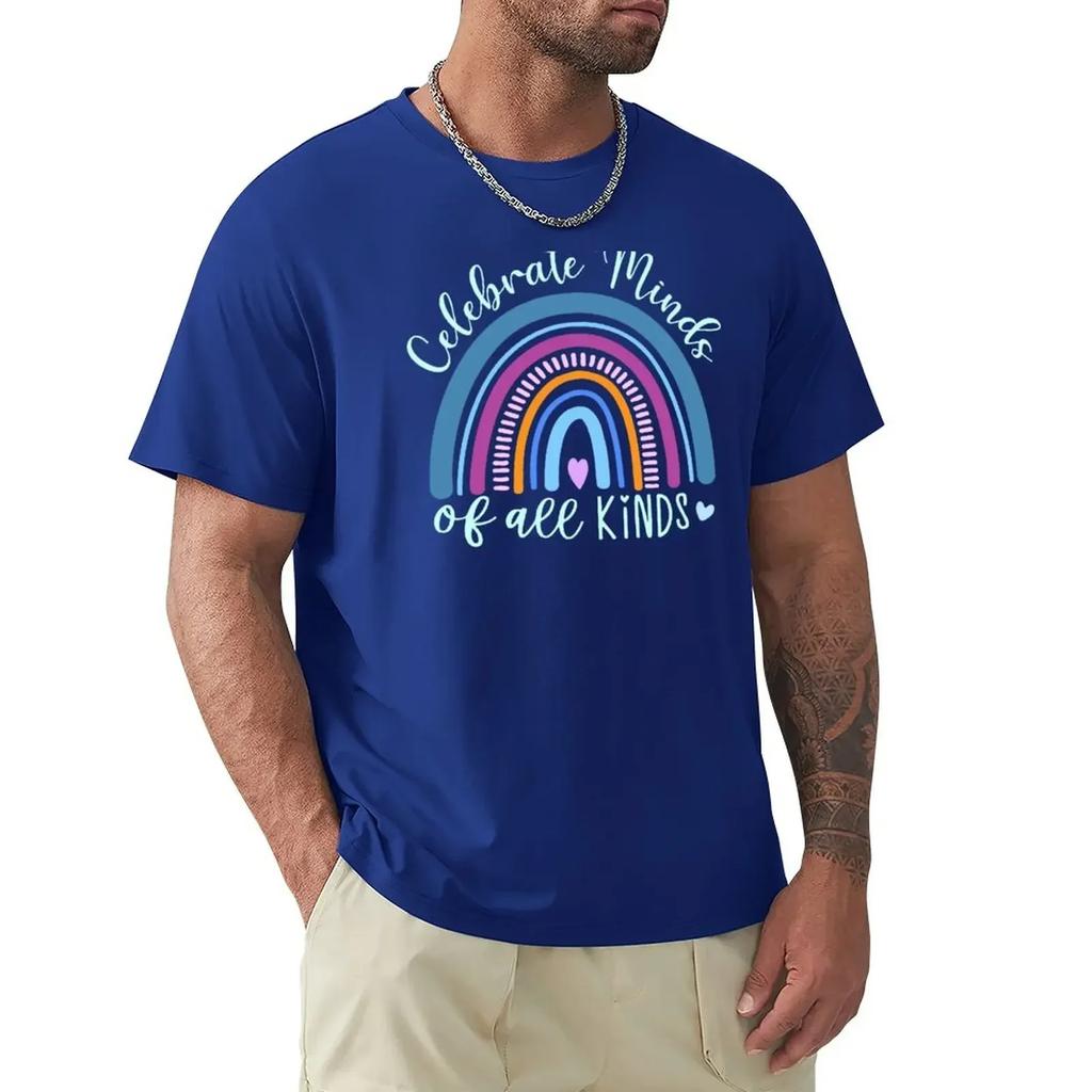 Celebrate Minds Of All Kinds T-Shirt Blouse vintage clothes funnys oversized graphic t shirts for pack