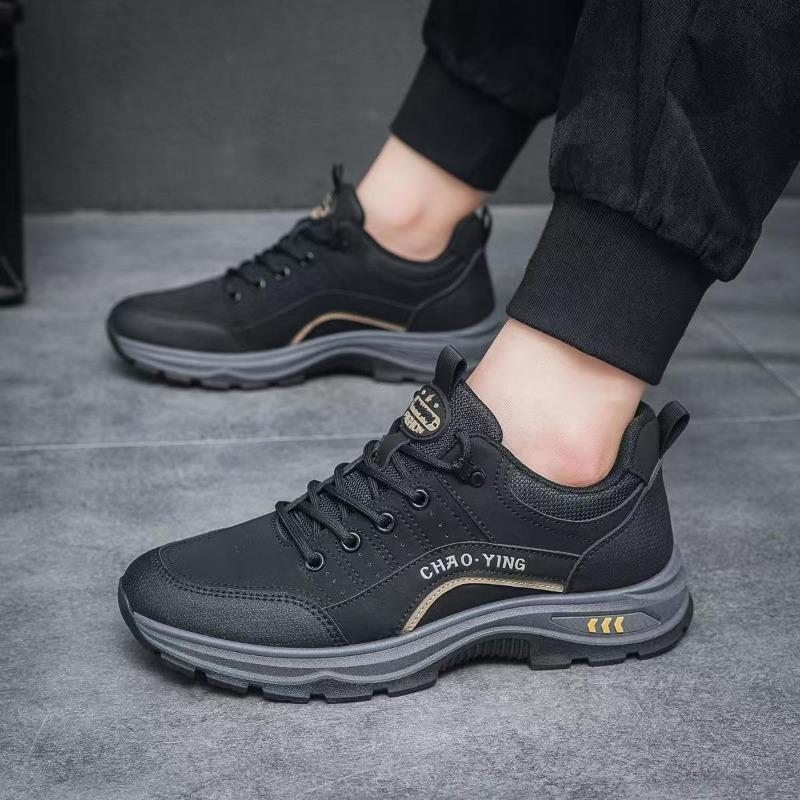 Zapatillas De Deporte 2025 Men Leather Sneakers Outdoor Non-slip Climbing Shoes Man Running Sports Shoes Walking Trekking Shoes