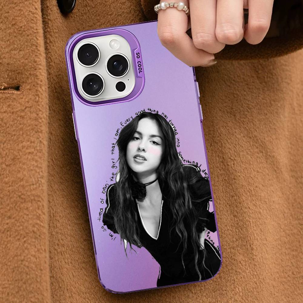 

Singer O-Olivias R-Rodrigos Phone Case For IPhone 16 15 14 13 12 11 Pro Max X XR XSMAX 8 7 Plus Matte Shockproof Back Cover iPhone 14