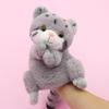 Takeoff Hand Puppet Manul Cat Plush Toy Soft Fabric Educational Plaything