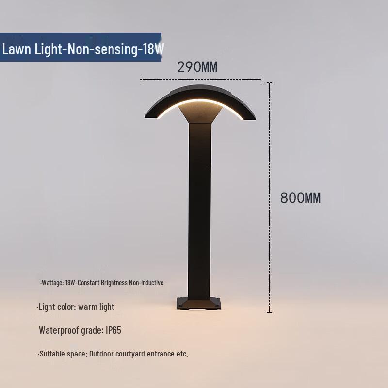 LED Waterproof Motion Sensor Wall Lamp - Courtyard, Balcony, Doorway, Moon-Shaped Design