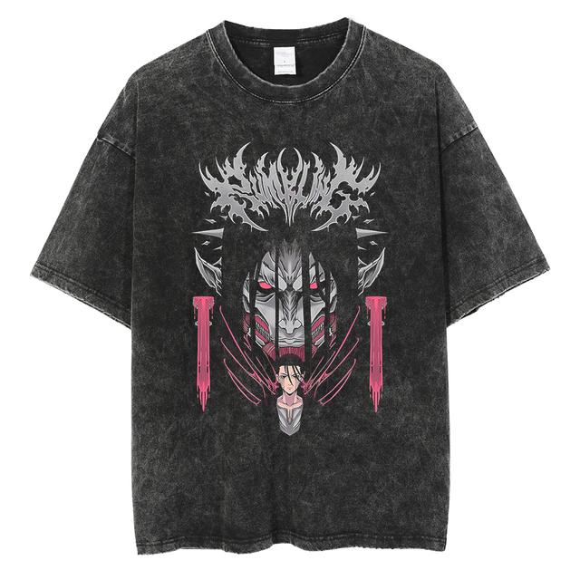 Levi Ackerman Attack on Titan Cotton Harajuku T-Shirt S