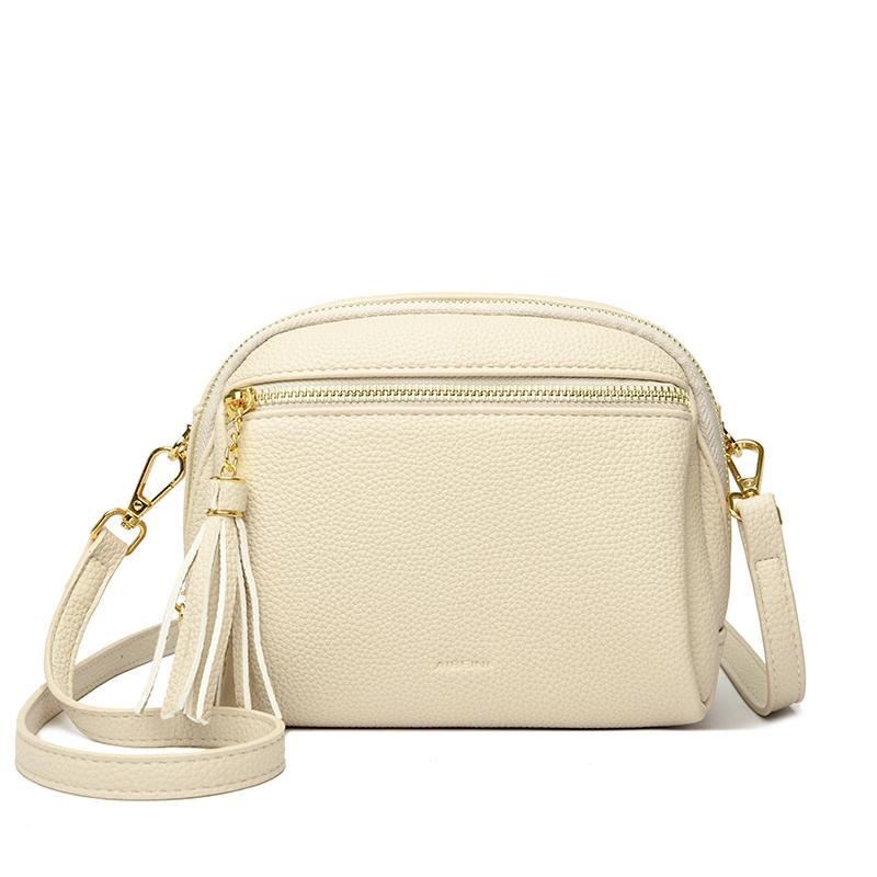 New Fashion Luxury Brand Small Shoulder Handbags Lady Leisure Travel Messenger Bag Solid Color PU Leather Shoulder Bag For Women