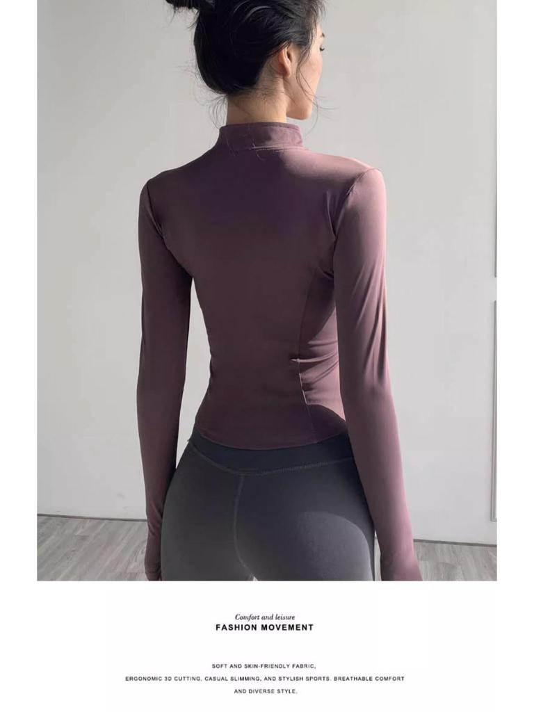 Dámská rychleschnoucí zeštíhlující sportovní bunda - Sluneční ochrana Jóga Běh Kardigan, Dlouhý rukáv Fitness oblečení 2025