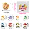 50 Various Mushroom Pet Stickers Creative Mushroom Theme Handbook Decorative Stickers Waterproof Retro Plant Stickers
