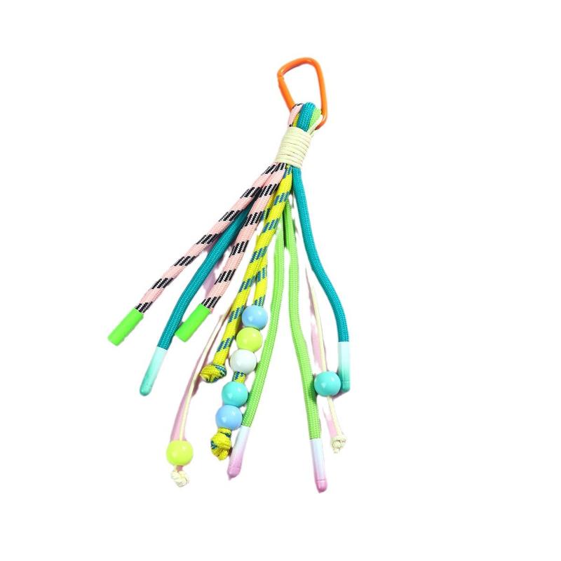 1 styck Vävning Hängande Rep Nyckelring Mobiltelefon Hänge Universell Snodd Telefonväska Nyckel Tillbehör Gåva