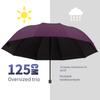 Large Umbrella for Men, Reinforced and Thickened, Sturdy and Wind-Resistant, Dual-Use for Sun and Rain, Foldable Black-Coated Sun Protection Umbrella