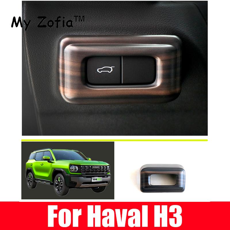 For Haval H3 2024 2025 Car Window Lift Switch Button Wood grain Panel Parts Trim Handle cover Door Armrest Panel Interior Access