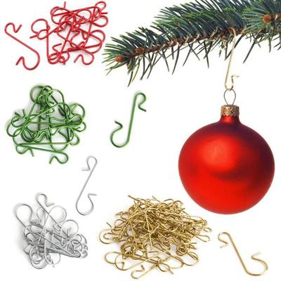 50 Stück Weihnachtsschmuck Metall S-förmige Haken Halter Christbaumkugel Anhänger Hängende Dekoration für Zuhause Navidad Neujahr