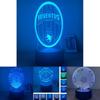Luce Notturna a LED Acrilica 3D Lampada Club di Calcio 7 Colori Alimentazione USB Regalo Conveniente