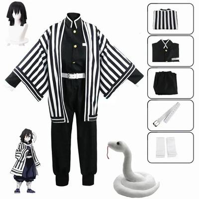 Anime Kimetsu No Yaiba Iguro Obanai Kimono Uniform Anime Paruka Cosplay Kostým Halloweenská Párty
