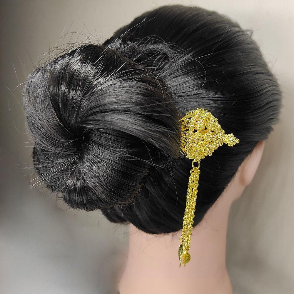 

Древний головной убор Ханфу, тайский головной убор, заколка для волос в стиле Дай, аксессуары для волос для девочек N