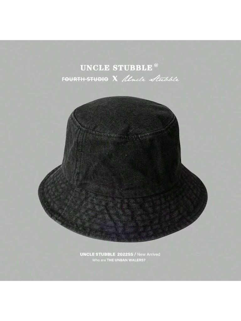 Denim Bucket Hat For Women Sun Protection Casual Korean Style Spring Summer Autumn