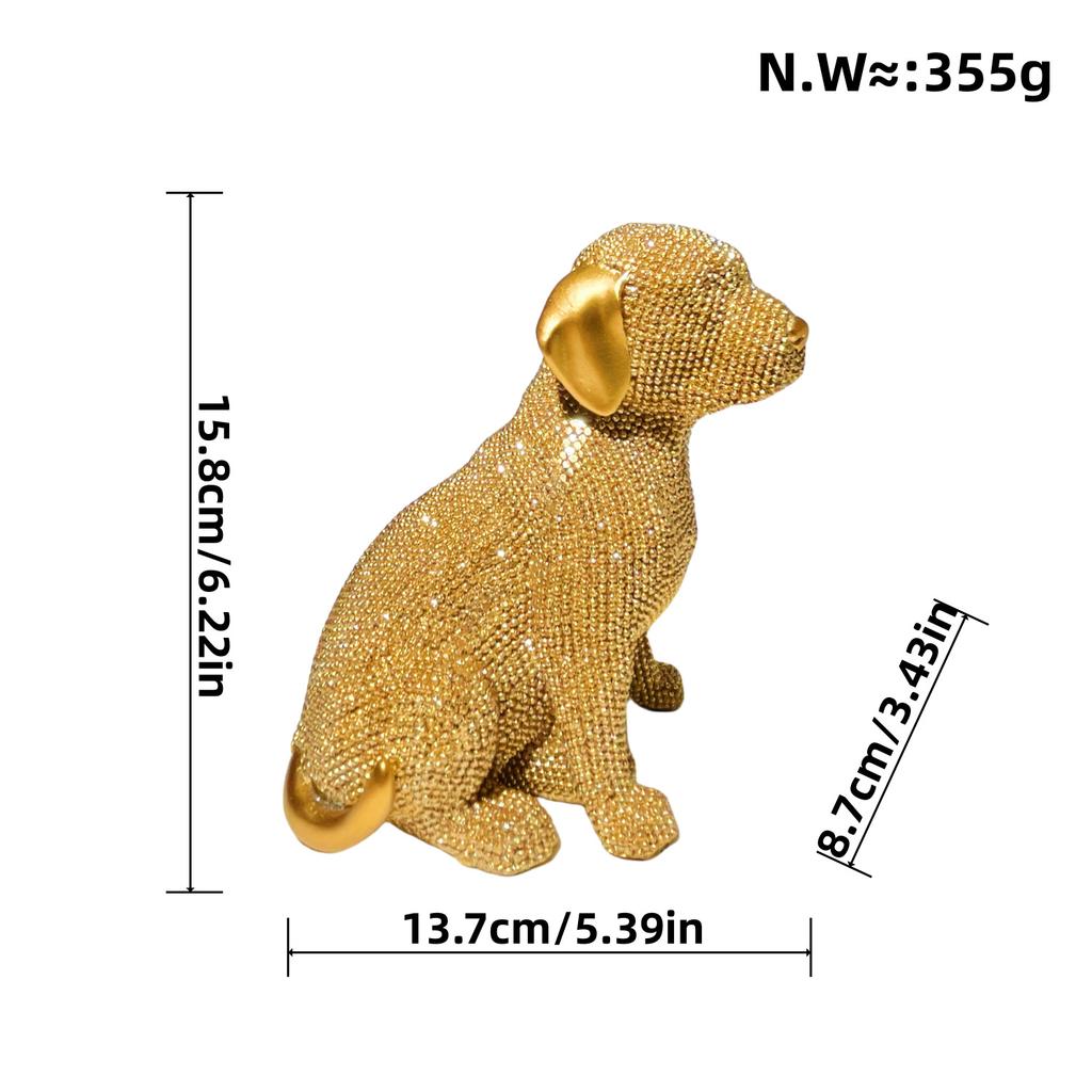 New Products Labrador Creative Living Room Ornaments Desktop Home Decoration Resin Crafts Housewarming Gift