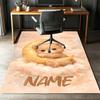 Custom Name Bear Printed Carpet,Rug for Office Chair Living Room Bedroom Kitchen Room Decor Gifts.