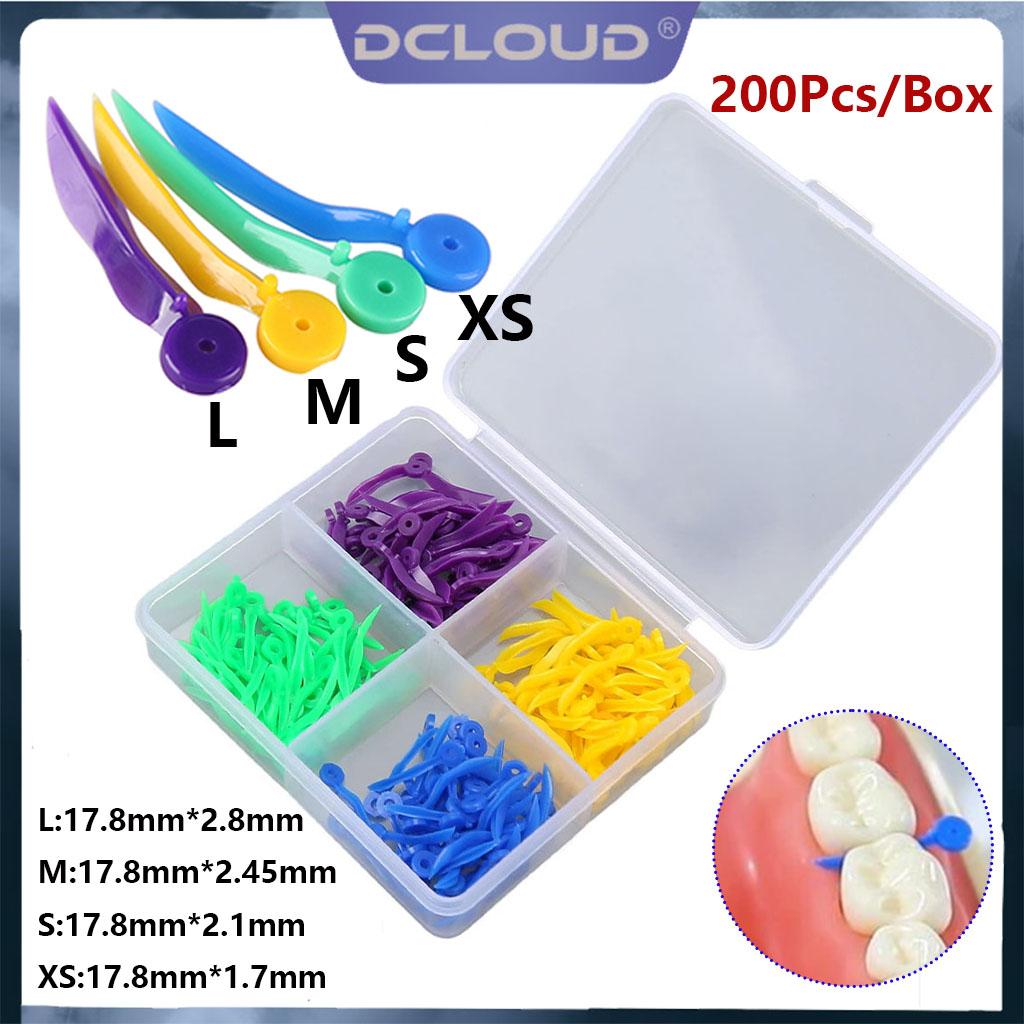 4Sizes Disposable Dental Tooth Gap Wedges with End Circular Holes Plastic Interdental Wedge Dental Matrix Wedge For Oral Care 3