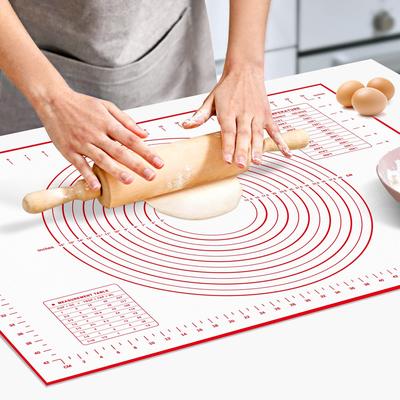 1 adet silikon pişirme Mat yoğurma pedi hamur Mat Pizza kek hamur makinesi mutfak pişirme ızgarası yapışmaz alet Bakeware