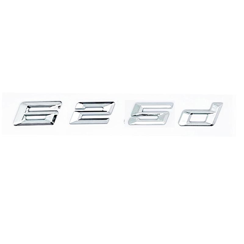 New ABS Alphanumeric Trunk Emblem for BMW 6 Series E63 E64 F06 F12 F13 - 620d 625d 628d 630d 635d 640d 645d 650d Logo Sticker