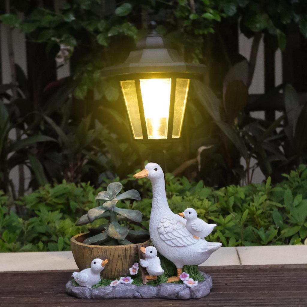 Solar Duck Night Light Outdoor Garden Decor Waterproof Cute Animal Figure for Yard Patio Pathway Lawn Party Favor Wedding Gift