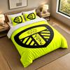 3-Piece Bed Sheet Set with Leeds United Design, 1 Flat Sheet and 2 Pillowcases for Bedroom