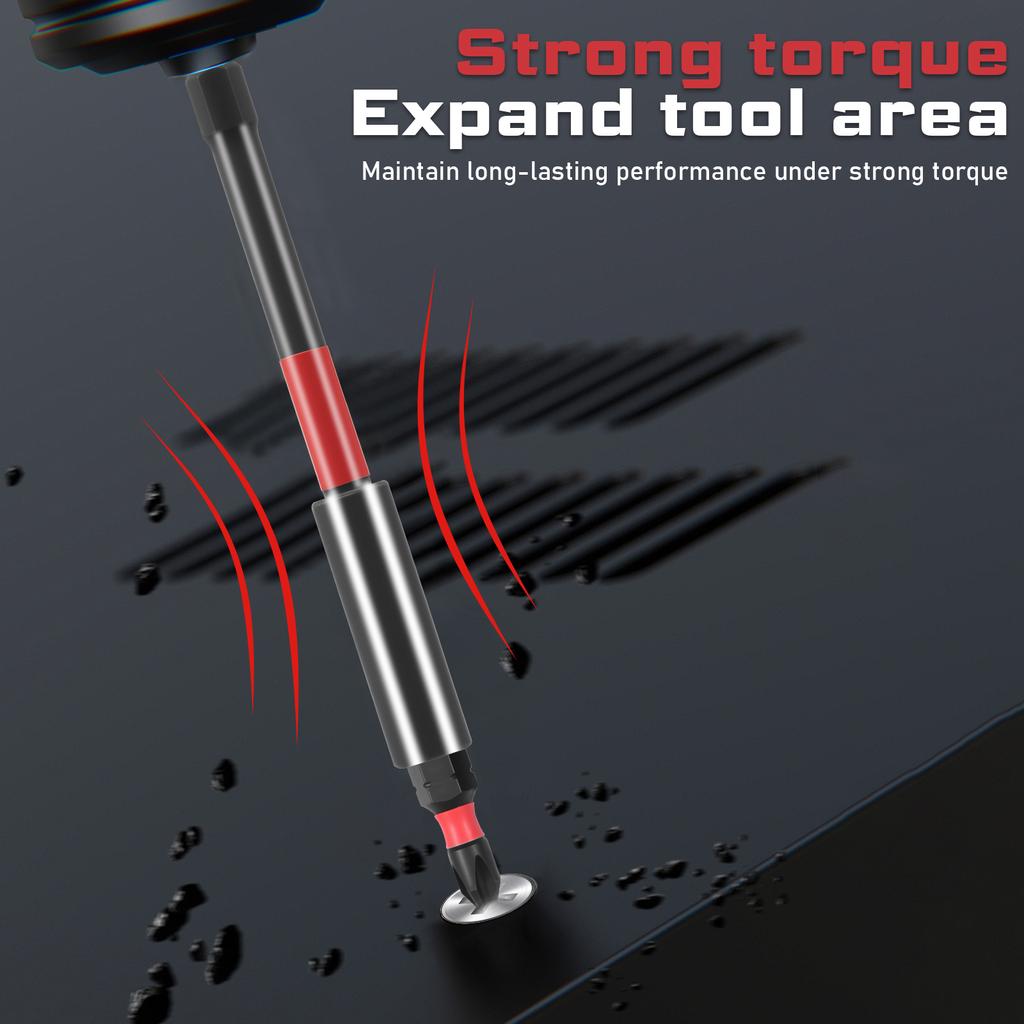 8Pcs Impact Magnetic Screwdriver Bit Holder Extension Socket Drill Bit Holder 1/4" Hex Shank Magnetic Extension Bits Holders Set