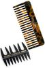 Bablo Pomade Wide Comb Mesh Comb Tortoiseshell Marble Amber Black & Set, Pattern, Men's, Brown,