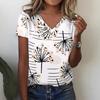 Dandelion 3D Print T-Shirts Summer Fashion Women Streetwear Casual V-Neck T Shirt Y2k Tees Top Oversized Harajuku Woman Clothing