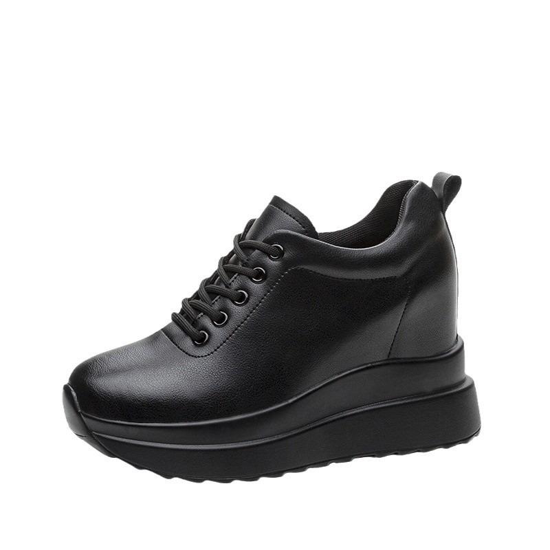 Trendy Summer Women's Shoes New Hole Shoes Thick-soled Muffin Inner Height Increase Casual Cotton Single Shoes