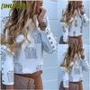 Women's Fashion Casual Long Sleeve O-Neck Blouses & Shirts International Design