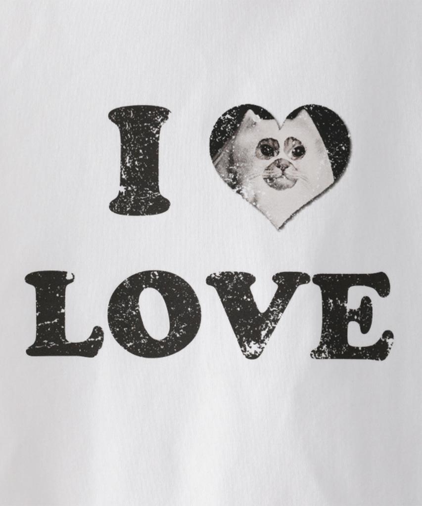 Beullusseonpeullawo I Love Cat Crop Top [White]