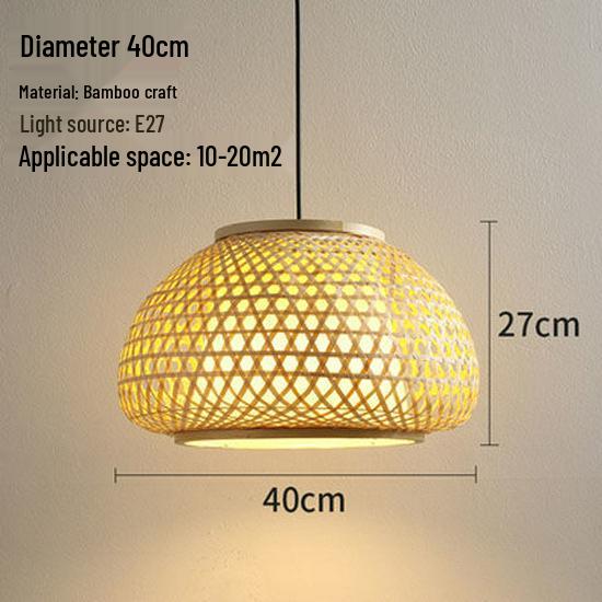 Bamboo Weave Pendant Light for Tea Room, Restaurant, or Bar – Simple Japanese Style