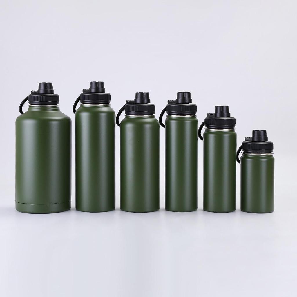 Stainless Steel Insulated Sports Flask - Large Capacity, Portable for Outdoor, Office, and Car Use.