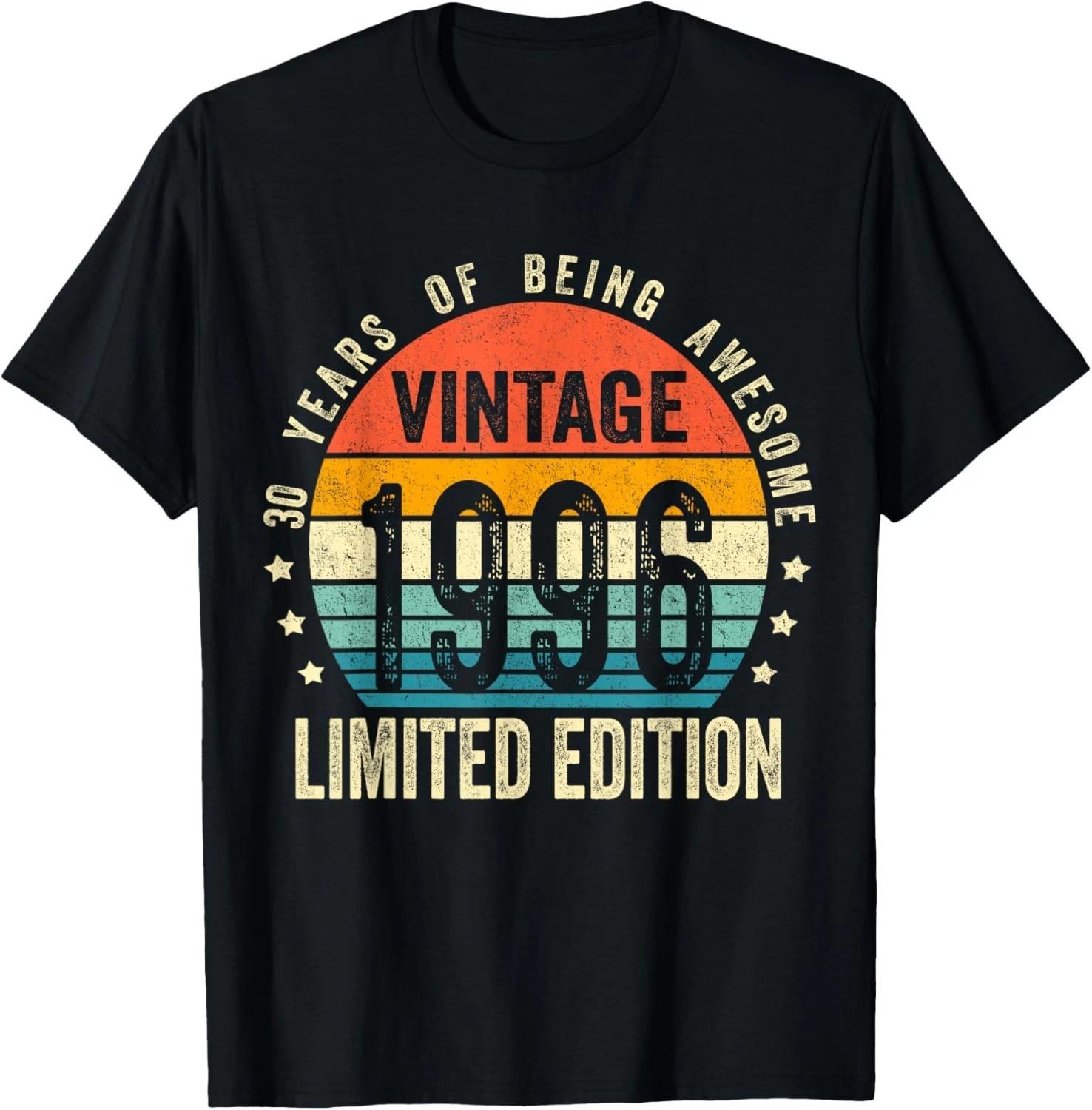Vintage 1996 30th Birthday Gift Men Women 30 Years Old T-Shirt unisex T-Shirt 4XL