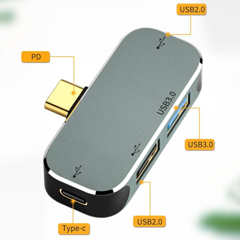 Multi-function 4 In 1 Type-C Hub HD-Compatible 3.5mm Jack Earphone Adapter USB Extender Hub
