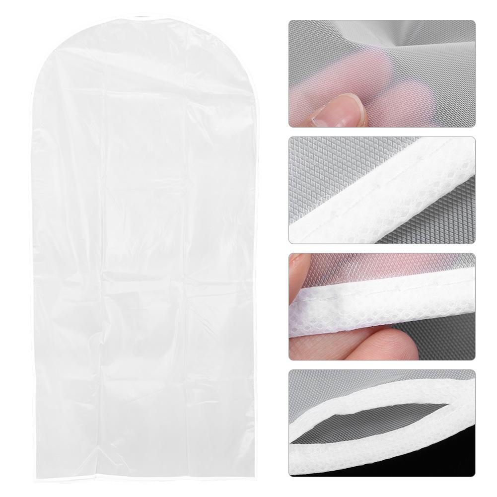 

5pcs Hanging Clothes Dust Cover Garment Suit Coat Cover Protector Wardrobe Storage Bag60x100cm