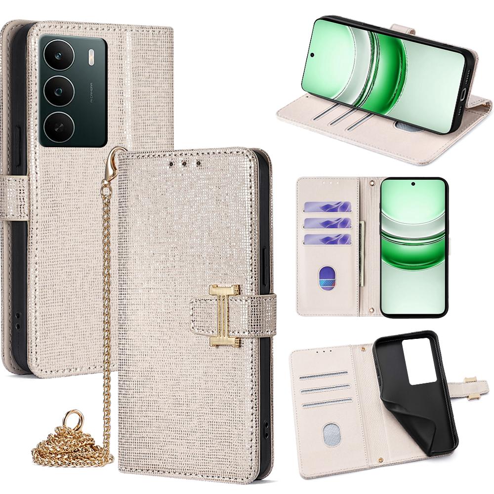 For Realme C71 4G Case Wallet Sequins Leather Crossbody Phone Cover