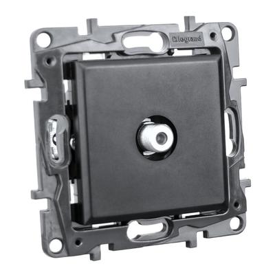 F-Type TV Socket Television Cable Connector Antenna Black
