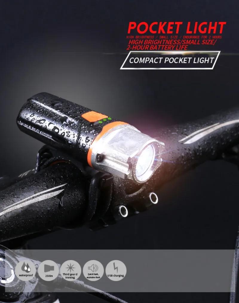 Outdoor Cycling Bike Lights, Cool Bike Lights with a Variety of Lighting Modes, Portable Mounted Bike Lights