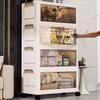 45/55/65cm Length Multifunction Folding Storage Cabinet Sundries Cabinet Large Capacity Dustproof Wardrobe Locker