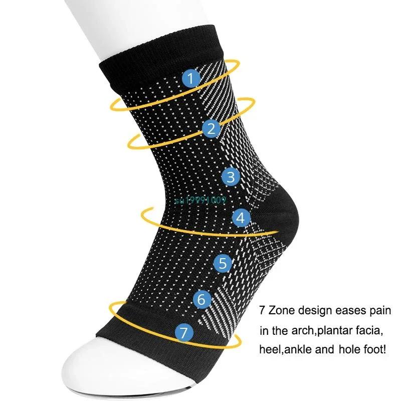 1 Pair Sports Ankle Brace Compression Ankle Support Anti Fatigue Socks Breathable Net Foot Sleeve Yoga Anklet Protective Gear
