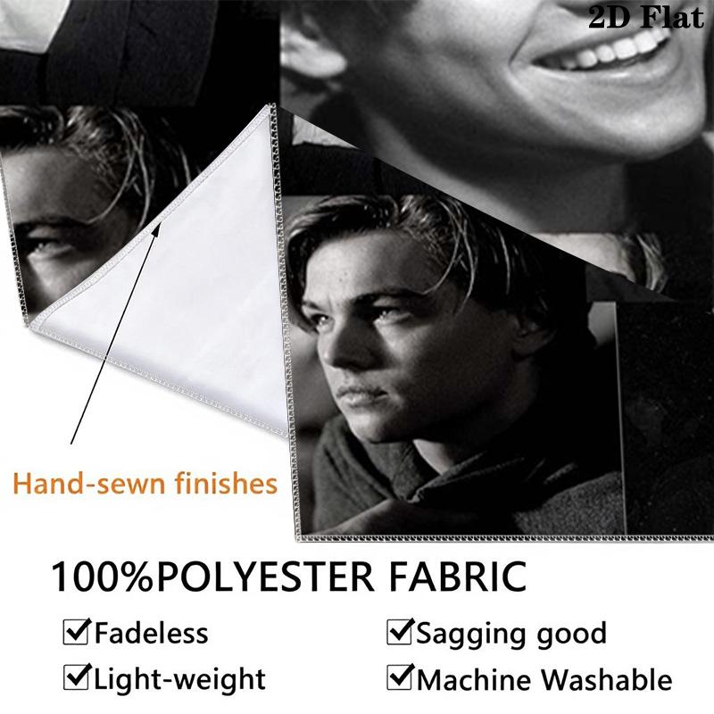 Leonardo DiCaprio Wall Tapestry Aesthetic Wall Hanging Printed Fabric Blanket Decorative Tapestries for Bedroom Living Room Home Decor