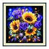 Gofission 11ct Stamp Cross Stitch Kit for Adults Beginner, Sunflower, Rose DIY Preprinted Cross Stitch Embroidery Set with Accessories Wall Decor