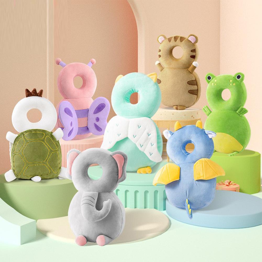 Stuffing Animal Shape Head Safety Protector Pad Backpack Toddlers Head Protection Pillow Anti-fall for Baby Walking & Crawling