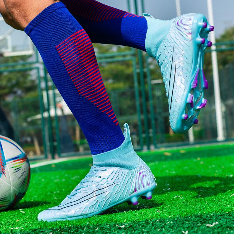 2024 Herren Fußballschuhe Große Größe Ultraleichte Fußballschuhe Jungen Sneakers Rutschfeste AG/TF Fußballschuhe Stiefeletten Unisex