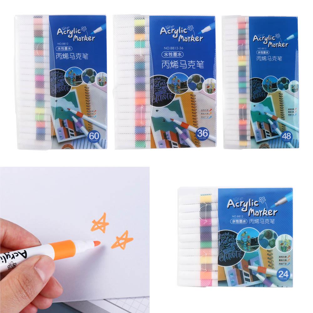Drawing Acrylic Paint Marker Set Graffiti Colorful Painting Pen  Student