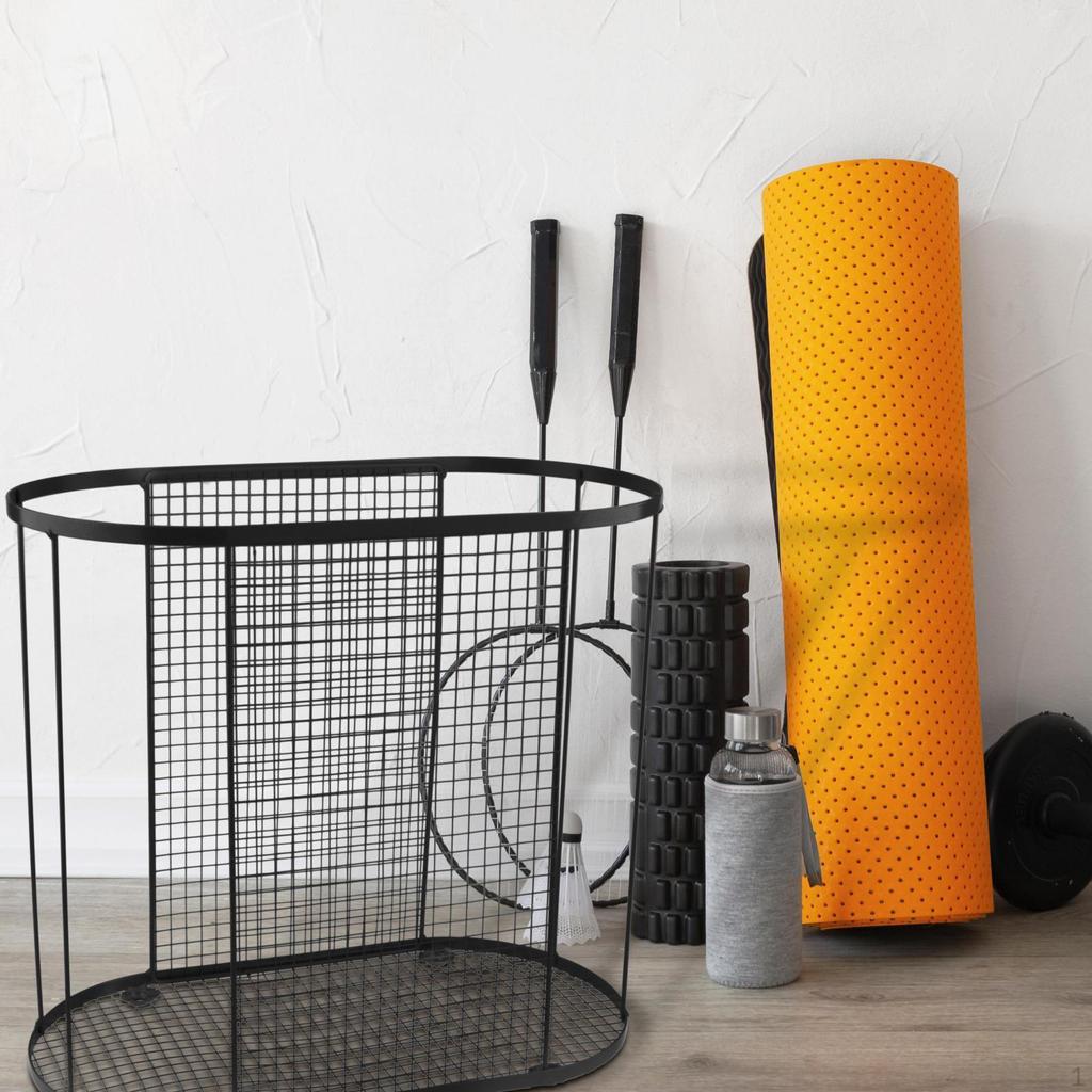Porta Tappetino Rastrelliera Cesto Portaoggetti, Organizer Fitness, Organizer Palestra Domestica per