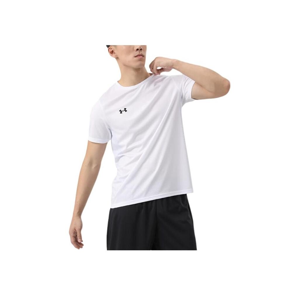 Under Armour Loose Fit Round Neck Pullover Fitness Training Short Sleeve T-Shirt Unisex Tops White 25500512-100