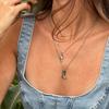 Silver Boot Cowboy Boot Necklace Stainless Steel Collarbone Chain Choker Necklace Pendant  Unisex