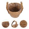 1Pcs Creative Seagrass Pot Tall Planters Basket with Handle Boho Flowerpot Storage Solution for Kitchen Bathroom Shelf Decor