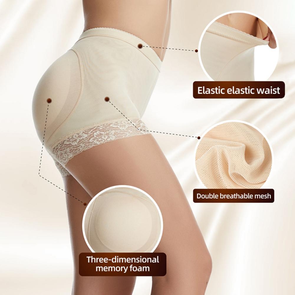 Culotte Gainante Rembourrée Pour Femme - Effet Push-up Fessier, Coussinets Amovibles - Invisible Sous Les Vêtements